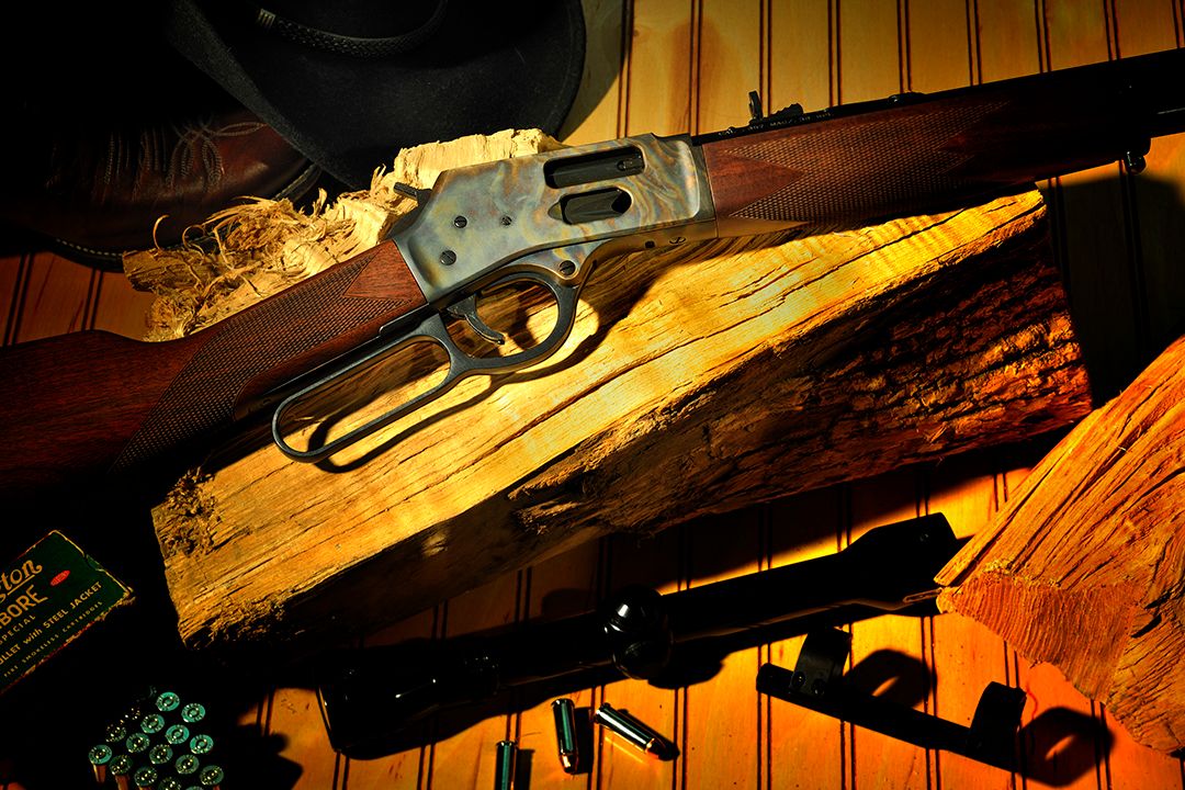 The lever-action rifle has always been a favorite of American hunters and shooters and this Henry Case Hardened Side Gate rifle fills the bill with aplomb. Chambered for the .38 Special/.357 Magnum, this model is also available in a shorter, Carbine version.